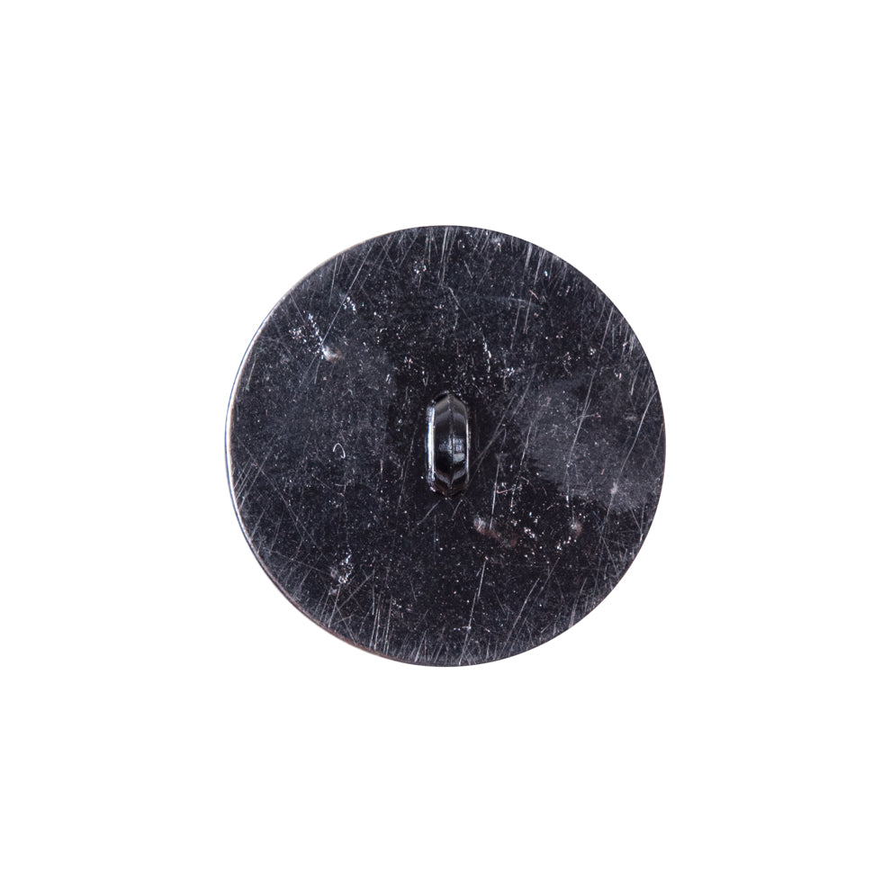 Italian Black and Silver Zamac Button - 36L/23mm