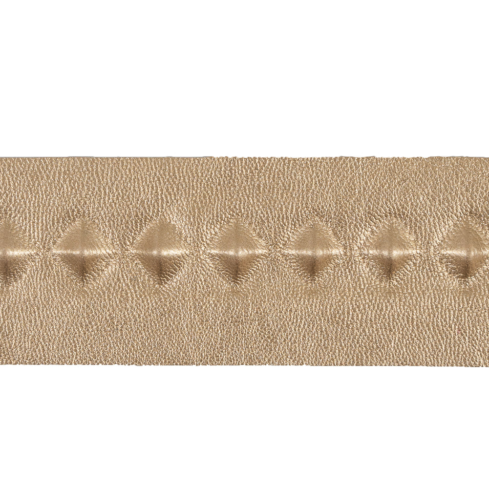 Italian Gold Stud Embossed Faux Leather - 1.75"