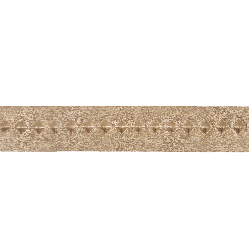 Italian Gold Stud Embossed Faux Leather - 1.75"
