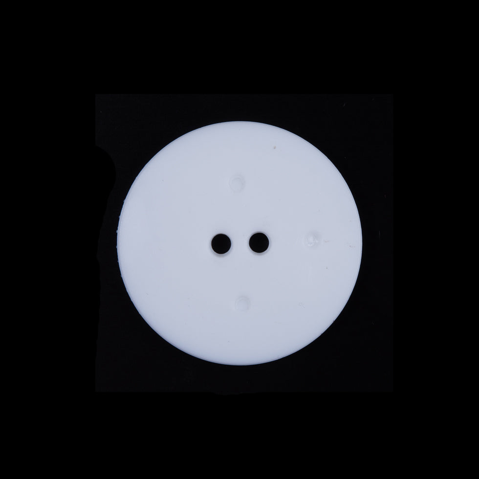 Italian White Textural Plastic Button - 36L/23mm