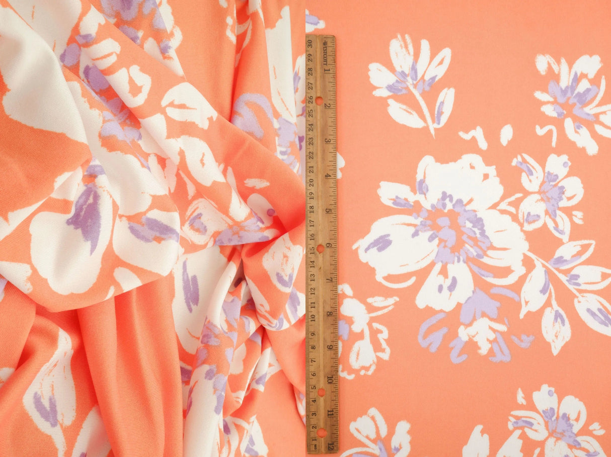 DTY Floral Knit Fabric 58/60" Wide
