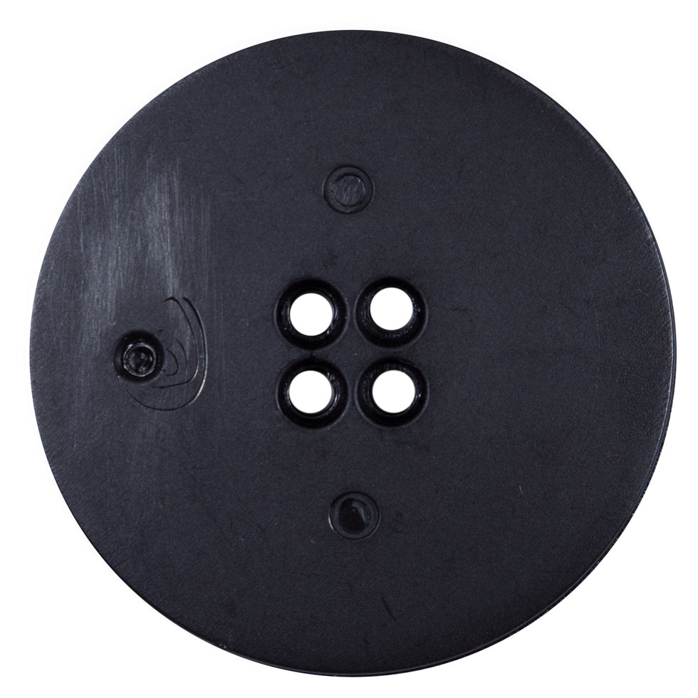 Italian Black Textural Plastic Button - 64L/40.5mm