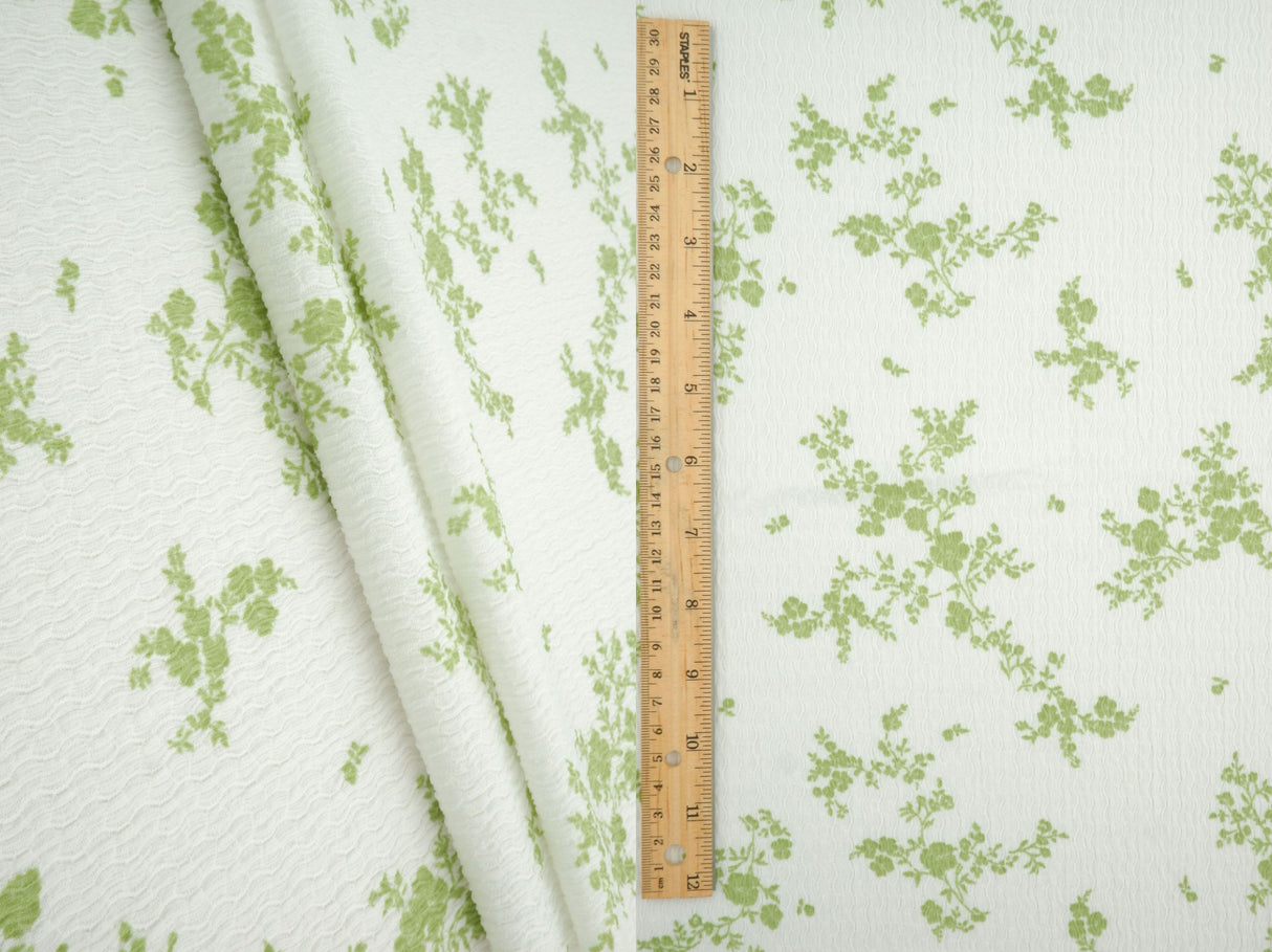 Printed Knit Ditsy Woven Fabric