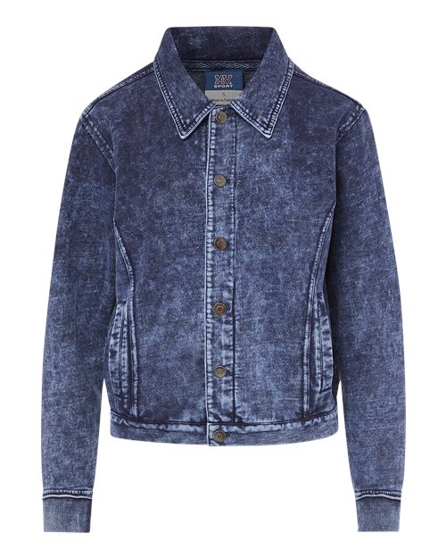 Women's Mila Acid Wash Denim Terry Jacket