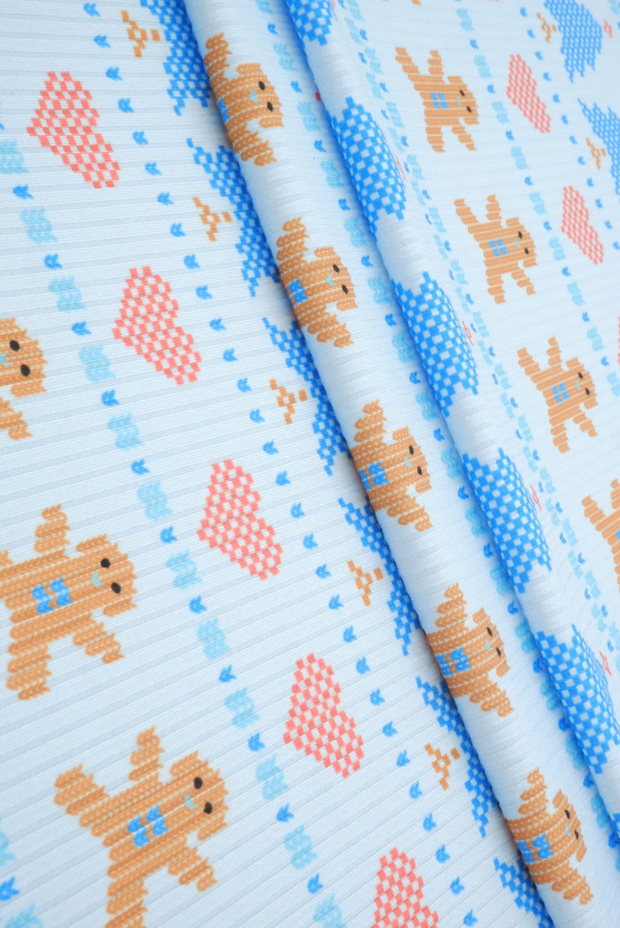 Christmas Print 4x2 Rib Knit