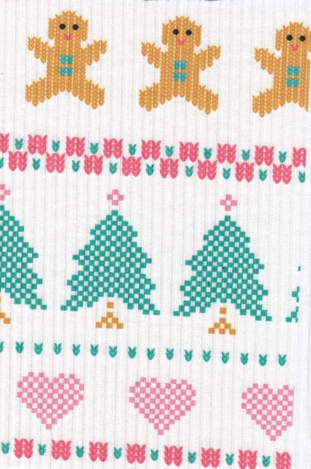 Christmas Print 4x2 Rib Knit