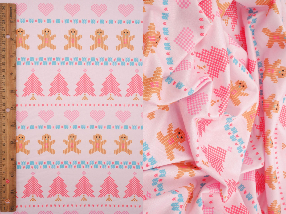 DTY Brushed Christmas Knit Fabric