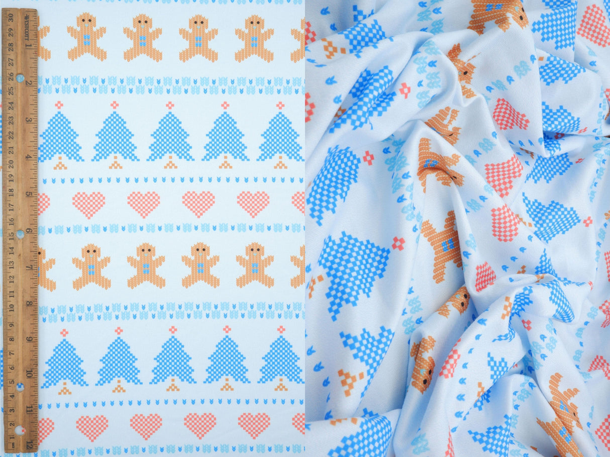 DTY Brushed Christmas Knit Fabric