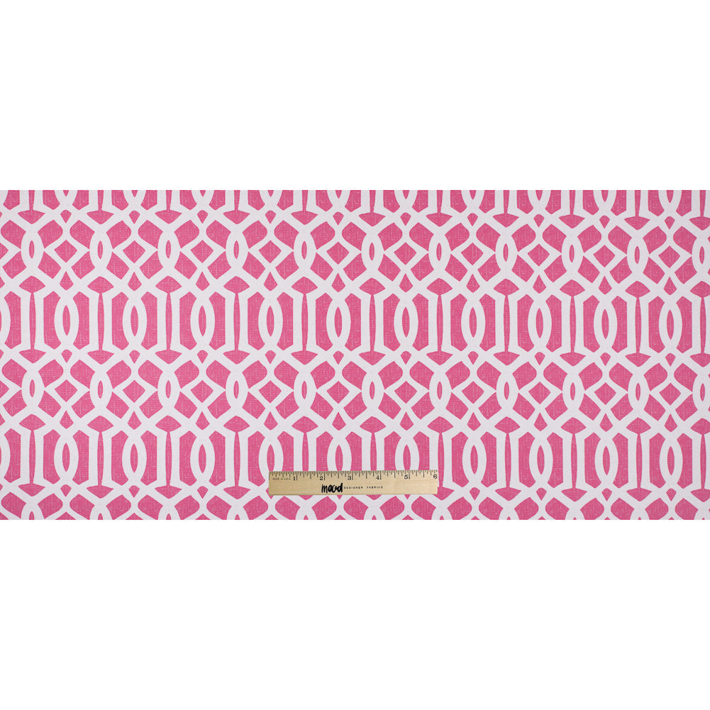 Pink Lattice Outdoor Polyester Canvas