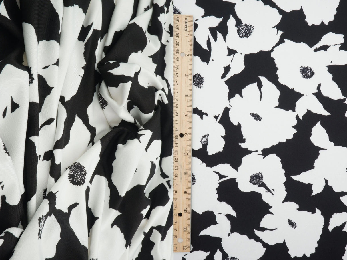 Floral DTY Polyester Spandex Knit