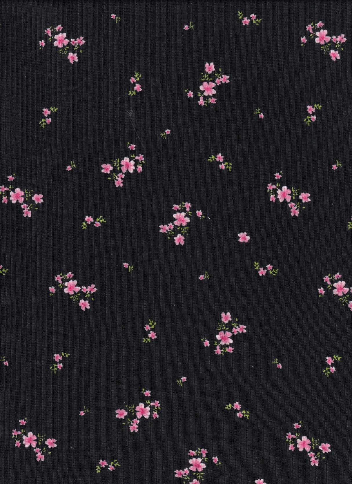 Ditsy Floral Rib Knit Polyester Spandex