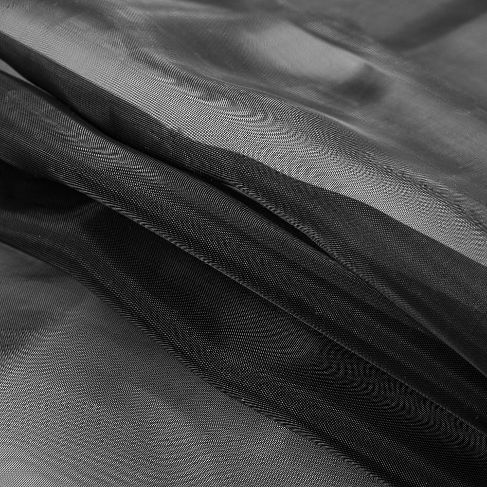 Stiff Polyester Organdy - Black - Rhiannon Collection