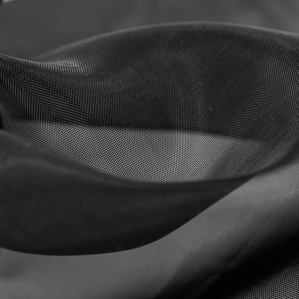 Stiff Polyester Organdy - Black - Rhiannon Collection