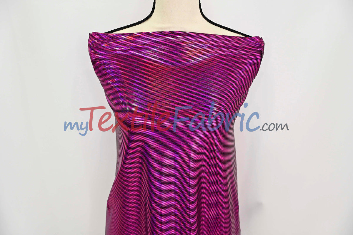 Moonlight Hologram Spandex Fabric - 4 Way Stretch, Holographic Foil Finish, 58/60" Width, Multiple Colors (1 Yard)