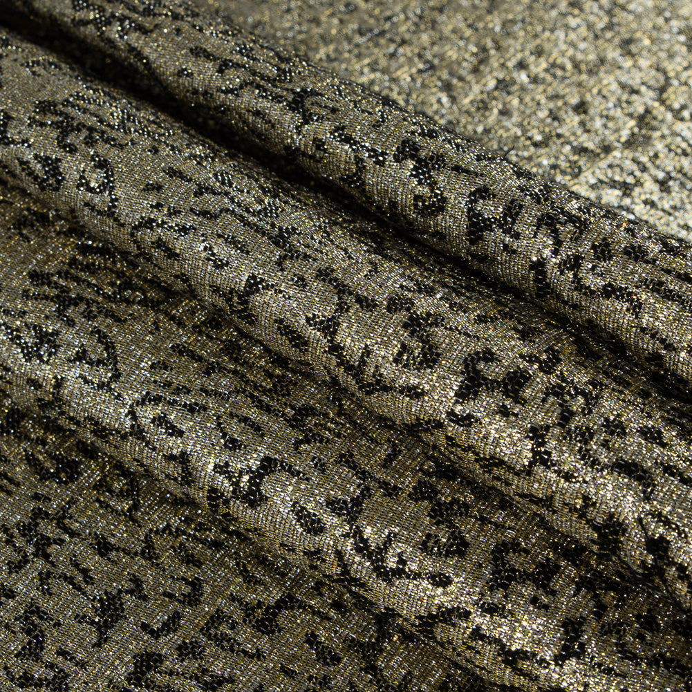 Metallic Gold and Black Abstract Jacquard