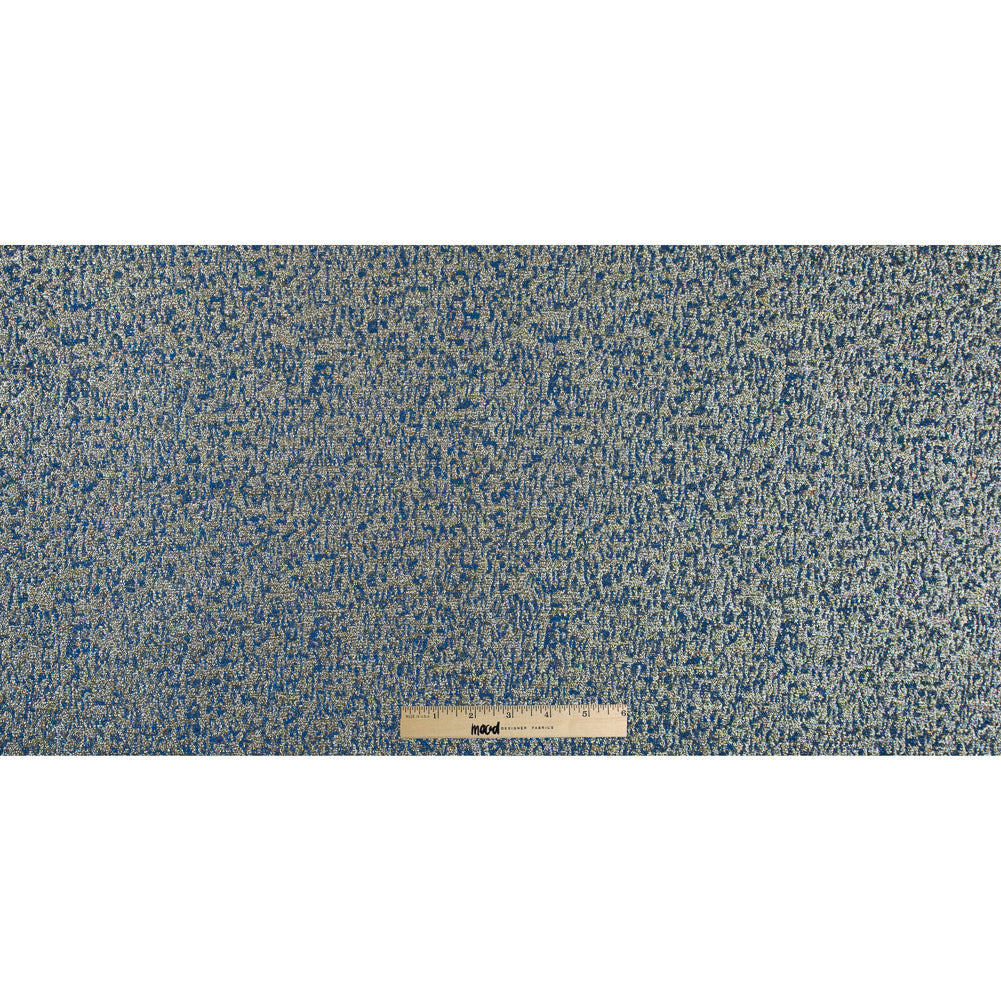 Metallic Gold and Blue Abstract Jacquard
