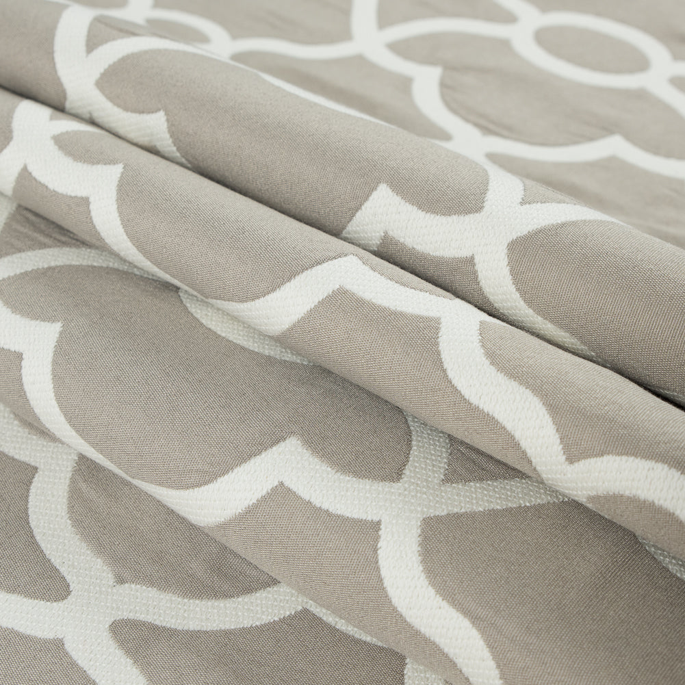 Stone and Off-White Classically Woven Twill