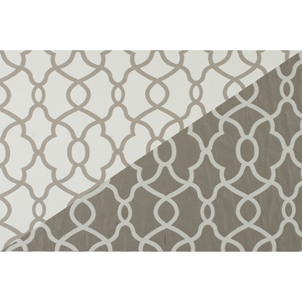 Stone and Off-White Classically Woven Twill