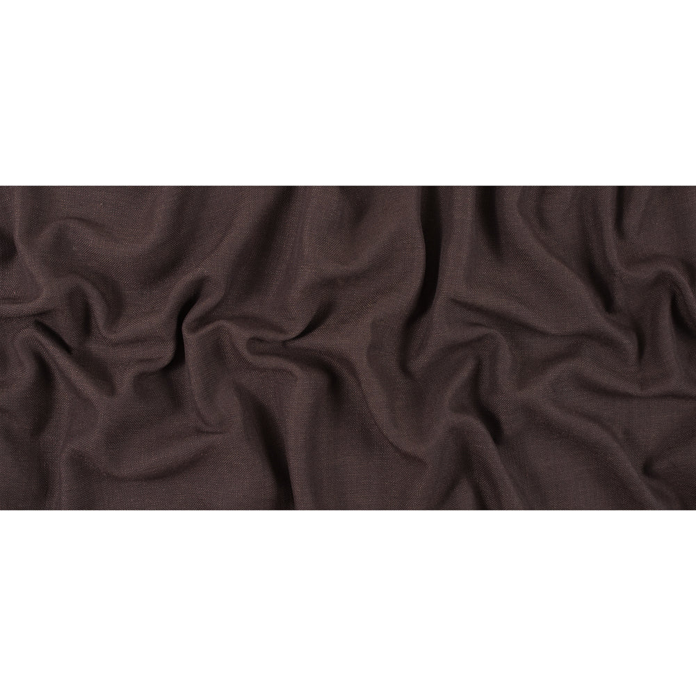 Chocolate Polyester-Linen Blend