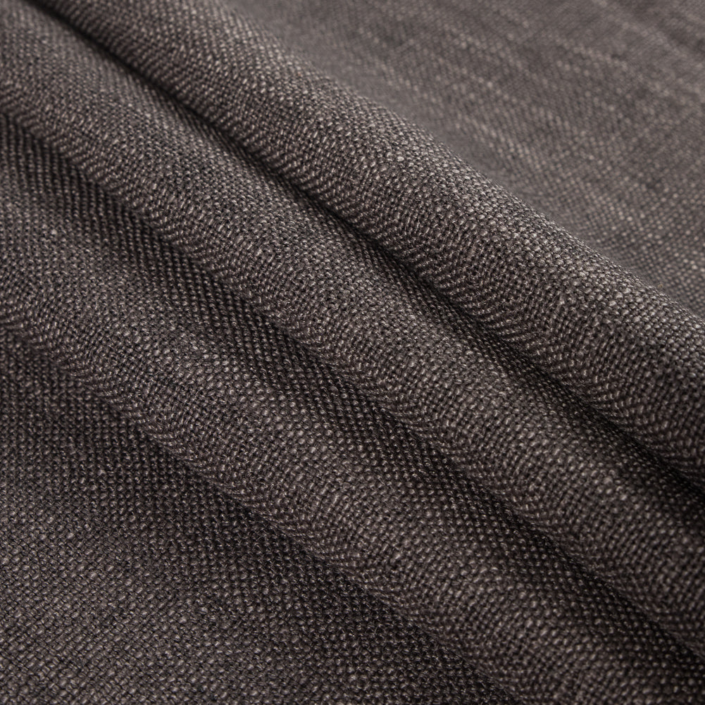 Cocoa Polyester-Linen Blend