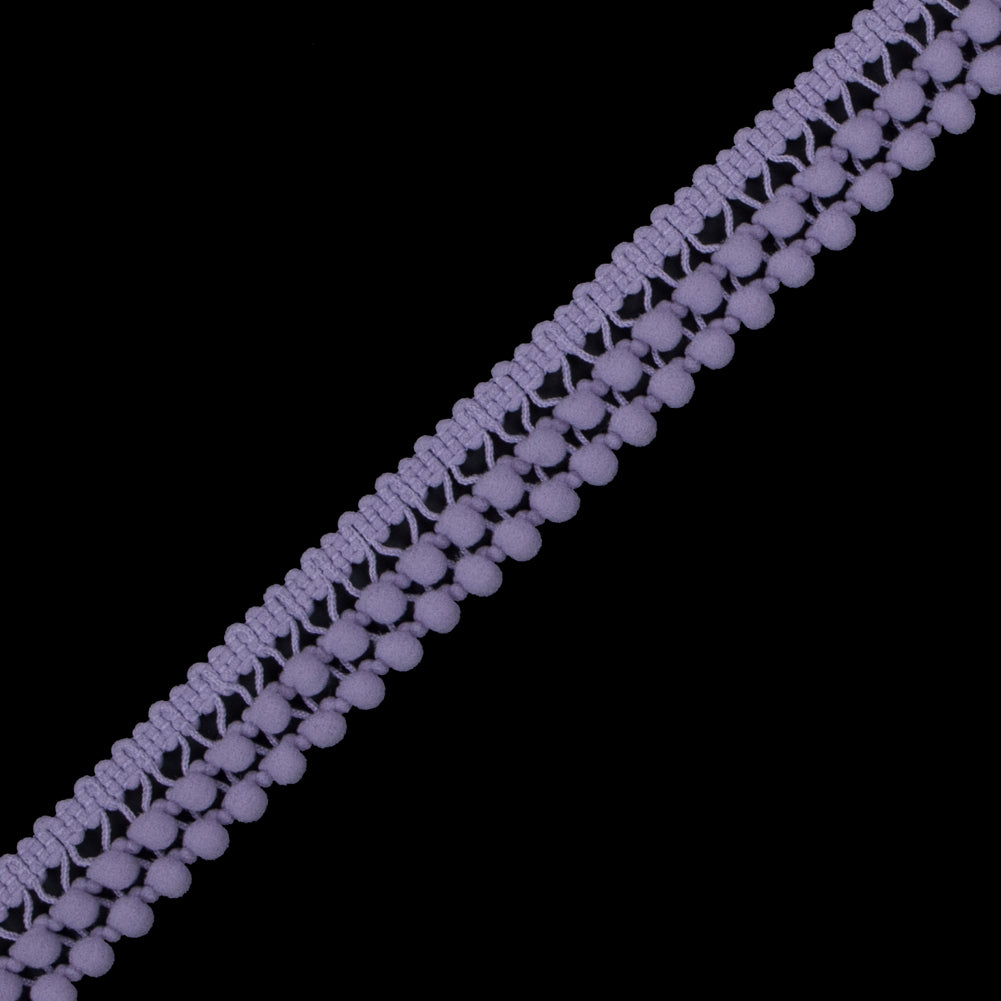 Lilac Two Row Mini Pom Pom Trim