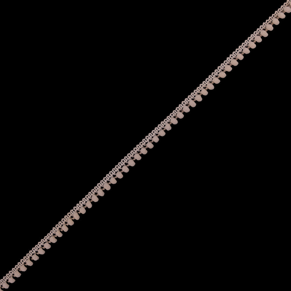 European Beige Single Row Mini Pom Pom Trim