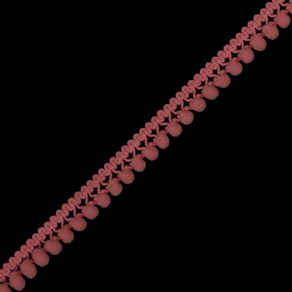 European Peach Single Row Mini Pom Pom Trim
