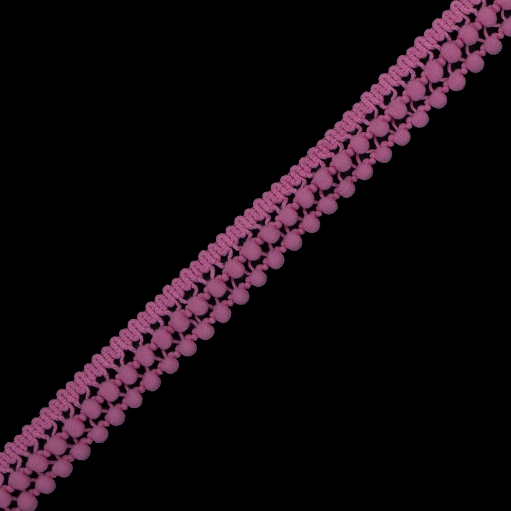 Pink Two Row Mini Pom Pom Trim