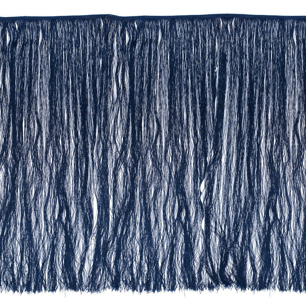 European Chainette Fringe Trim - 40" - Navy - Lindsay Collection