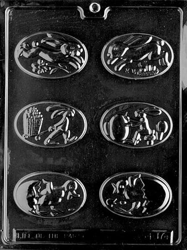 Oval Easter Pieces Chocolate Mold