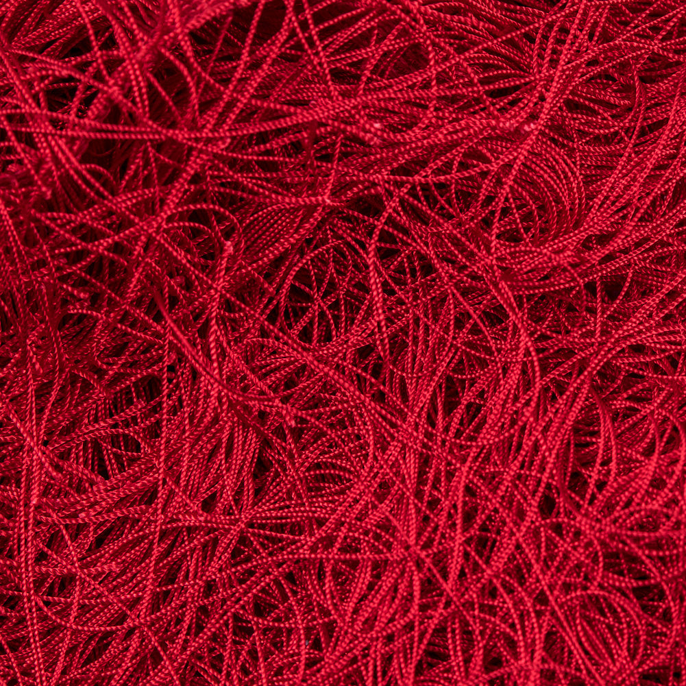European Chainette Fringe Trim - 40" - Red - Lindsay Collection