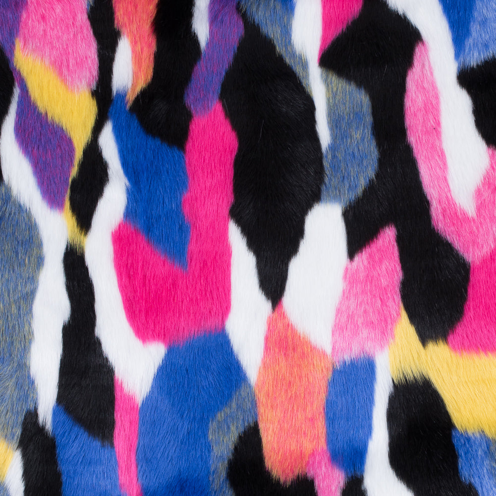 Vibrant Multicolored Faux Fur