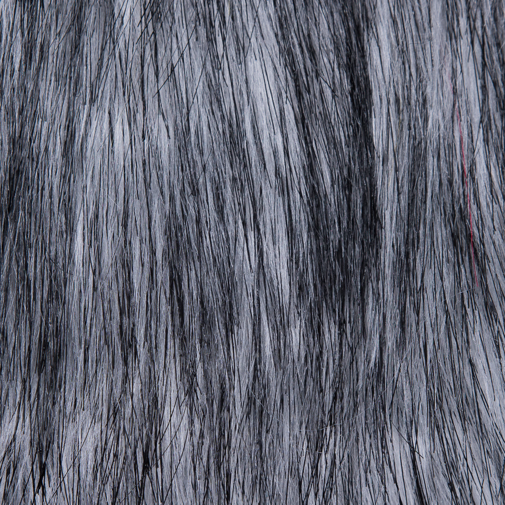 Black and White Long Haired Faux Fur