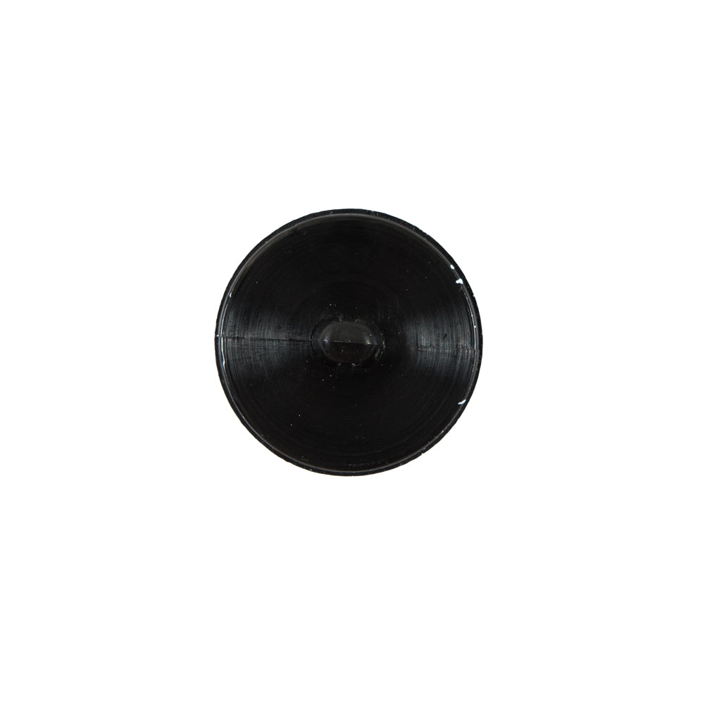 Italian Black and White Speckled Plastic Button - 24L/15mm