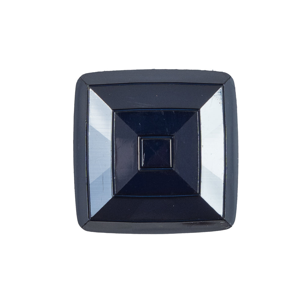 Italian Navy Square Plastic Button - 36L23MM
