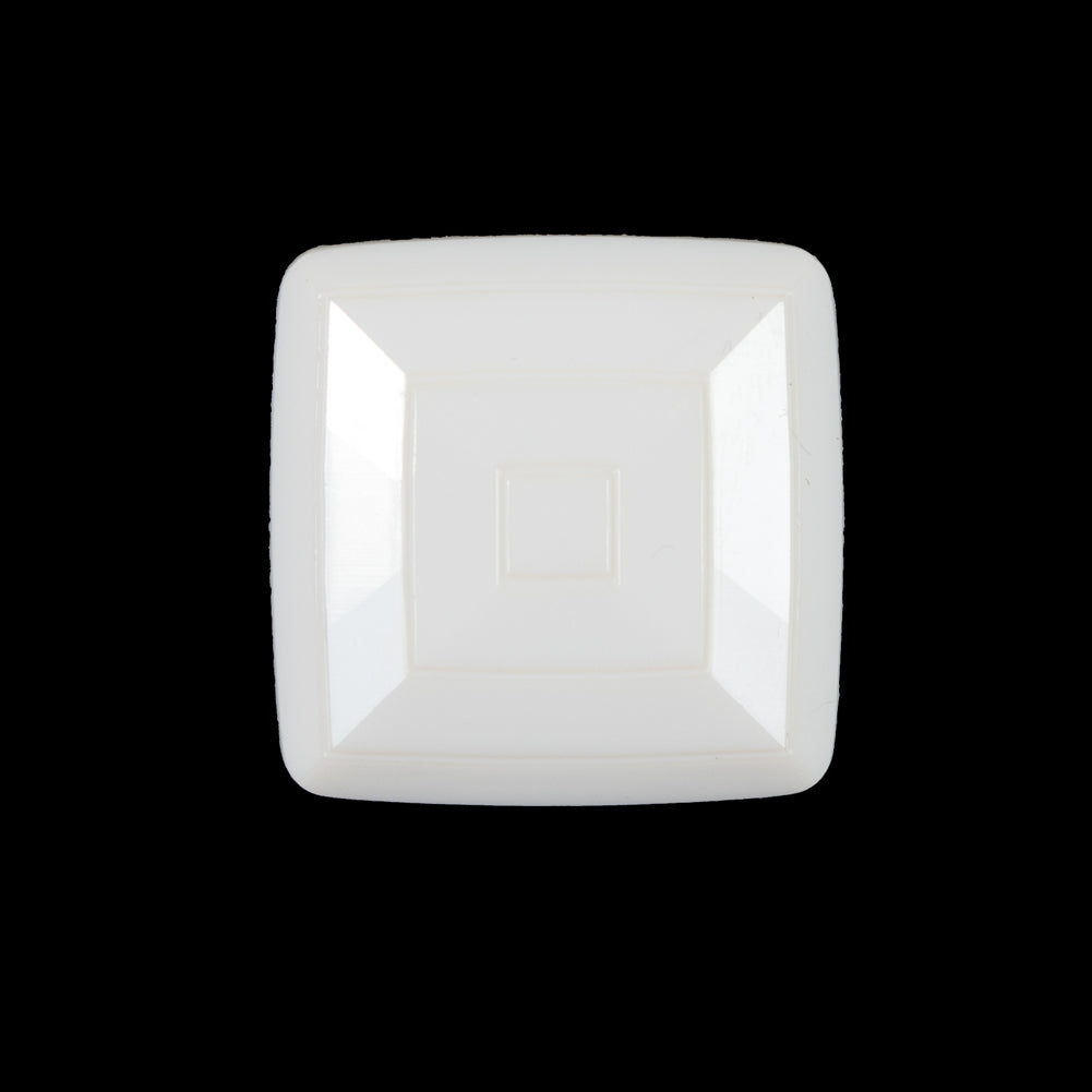 Italian Ivory Square Plastic Button - 36L/23mm