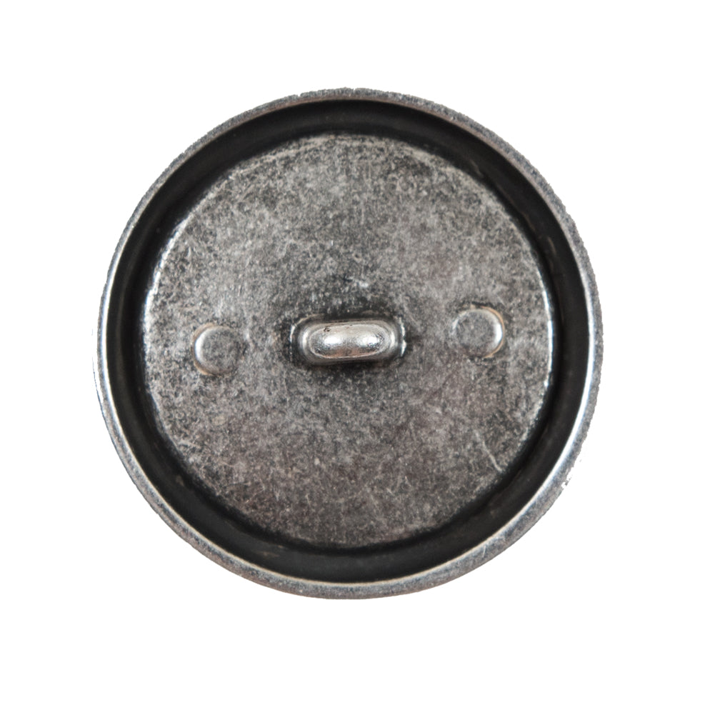 Italian Patriot Blue and Silver Crest Metal Button - 44L/28mm