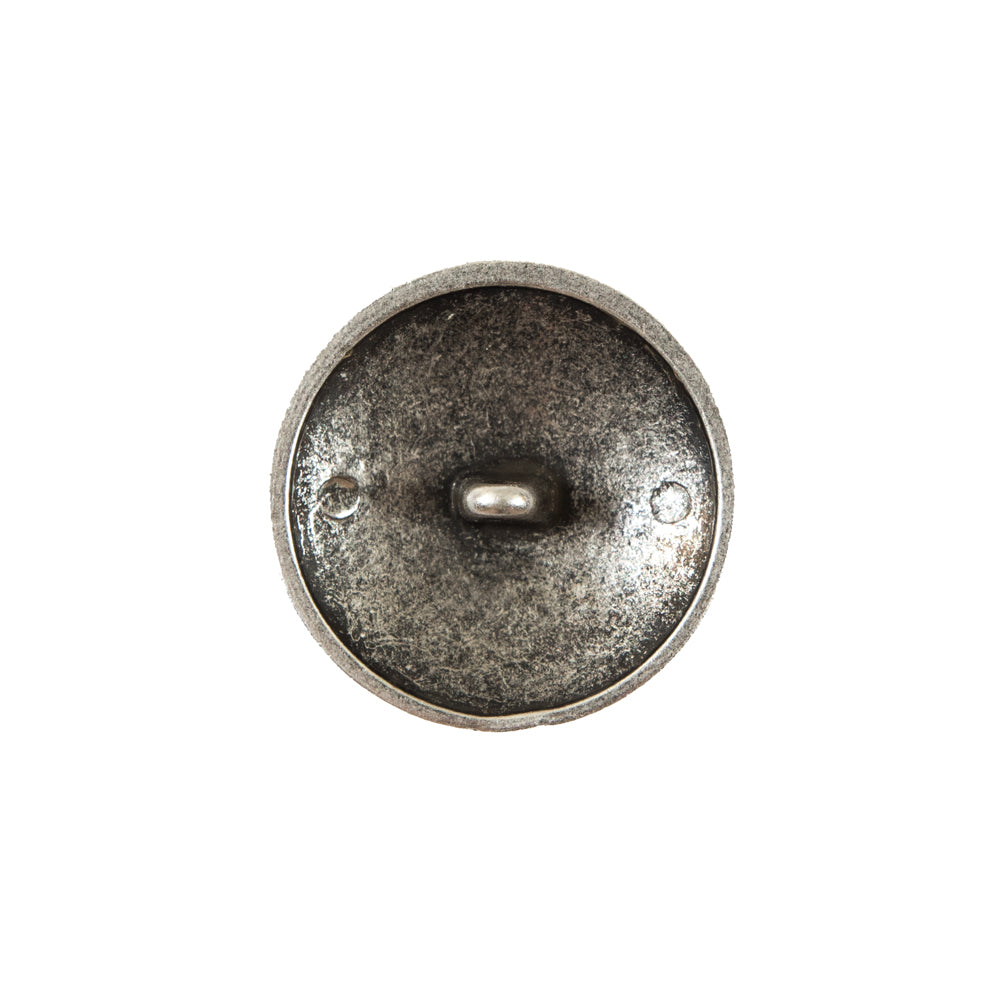 Italian Silver Button with Double-Headed Eagle Emblem - 32L/20mm