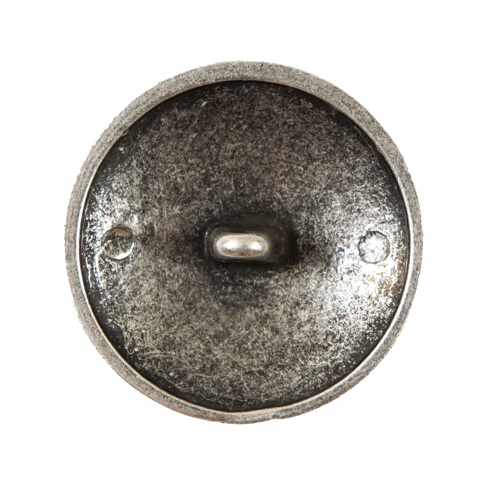 Italian Silver Button with Double-Headed Eagle Emblem - 44L/28mm