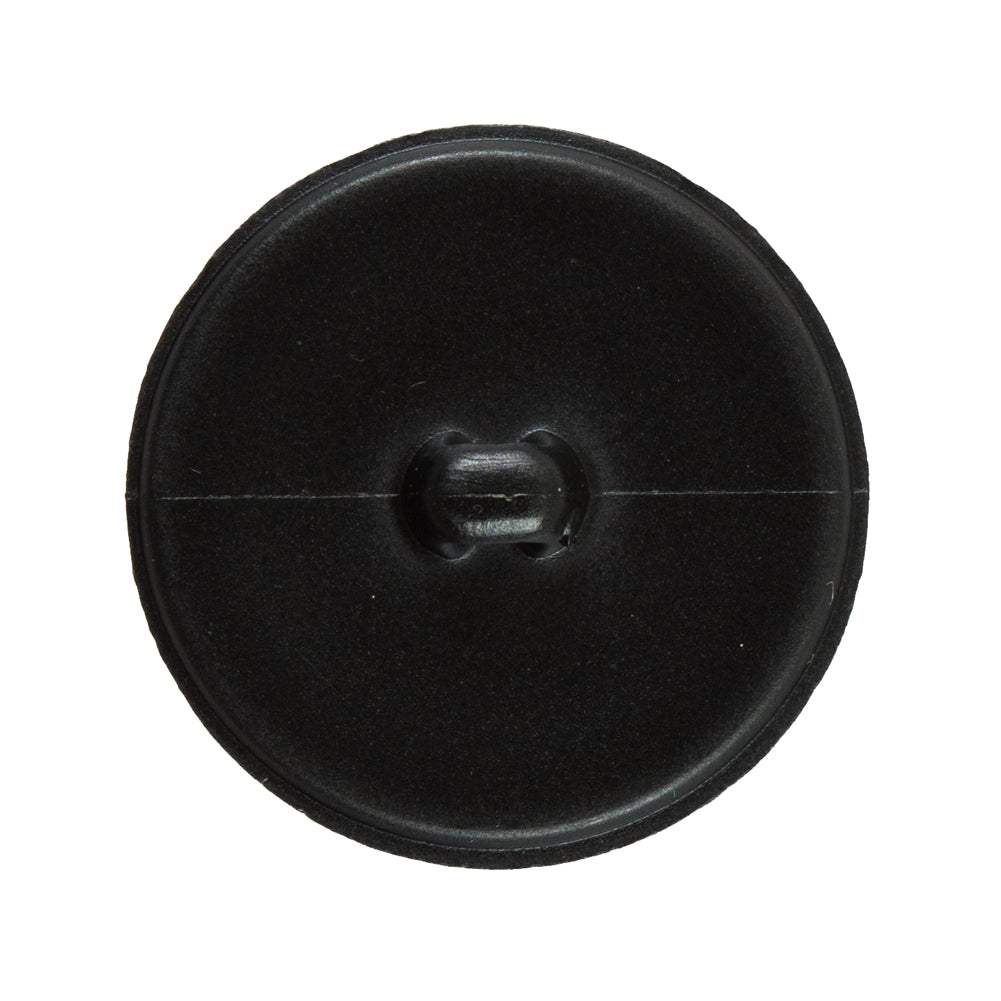 Italian Black Faux Leather Plastic Button - 48L/30.5mm