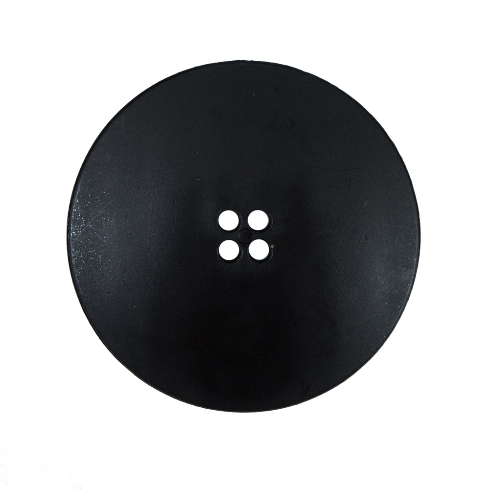 Italian Black Textured 4-Hole Button - 44L/28mm