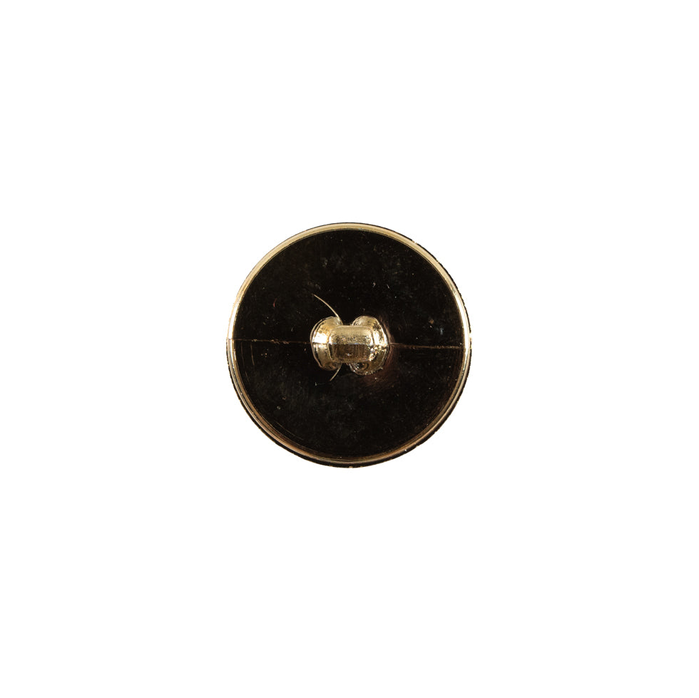 Italian Gold Basketwoven Shank Back Plastic Button - 20L/12.5mm