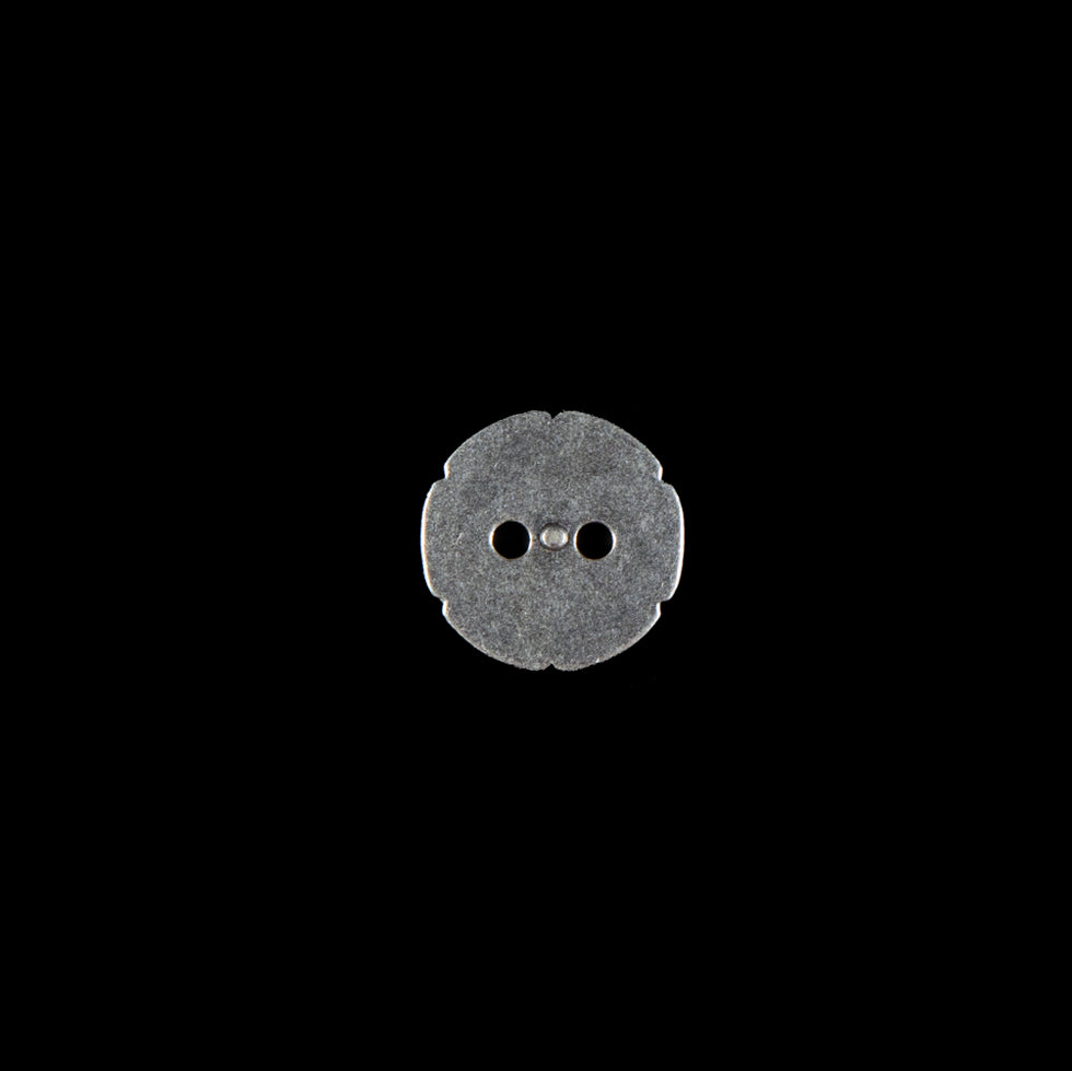 Italian Silver 2-Hole Metal Button - 16L/10mm