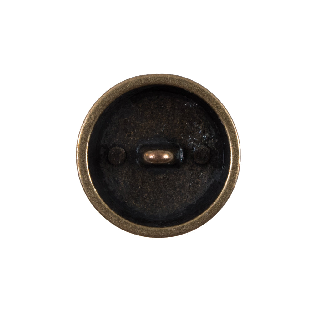 Italian Gold Perforated Metal Button - 36L/23mm