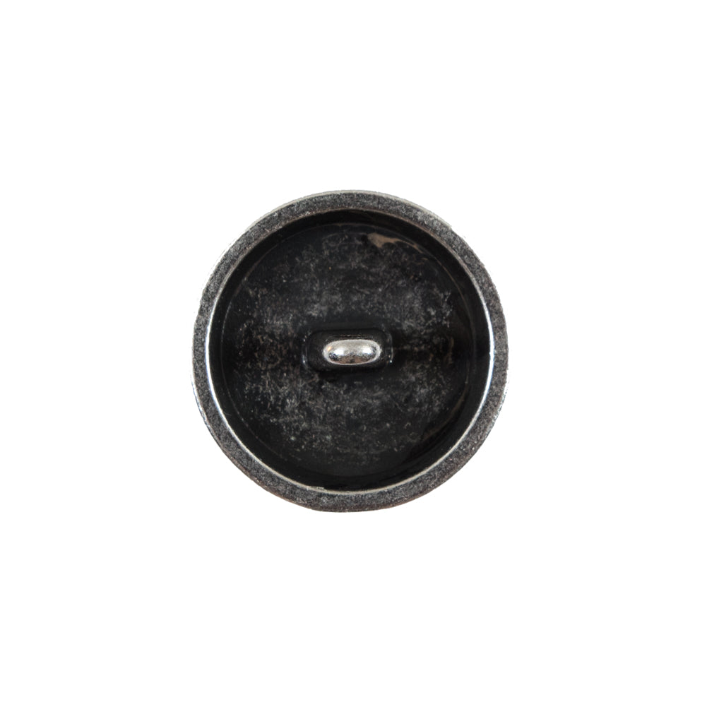 Italian Silver Perforated Metal Button - 32L/20mm