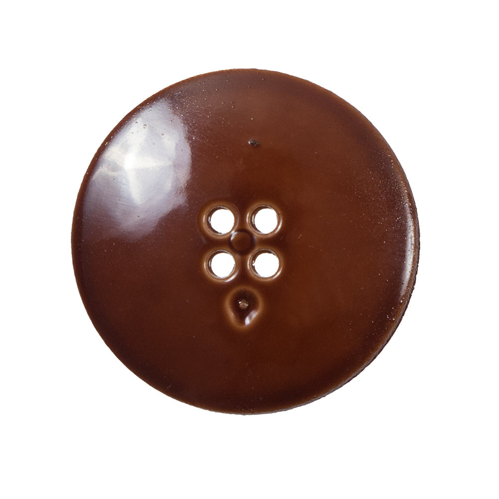 Italian Toffee Brown Textured Button - 44L/28mm