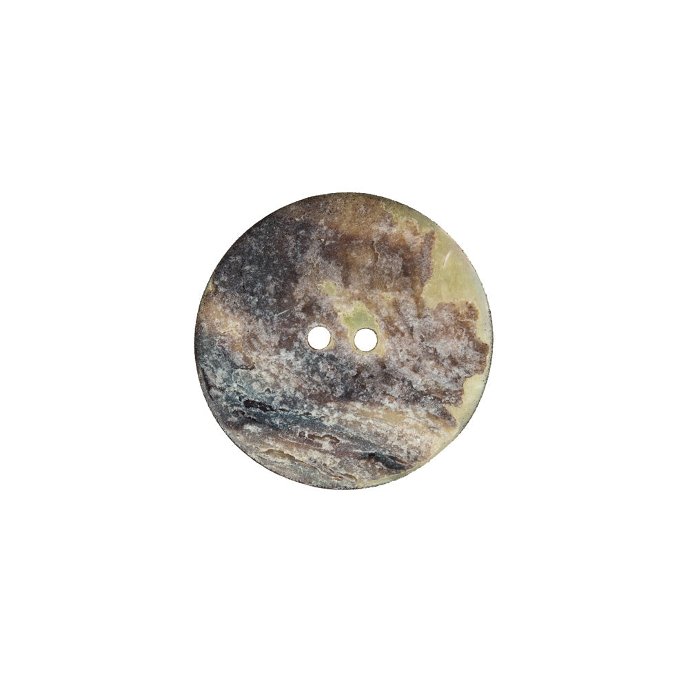 Italian Black and White Checkered Mother Of Pearl Button - 28L/18mm