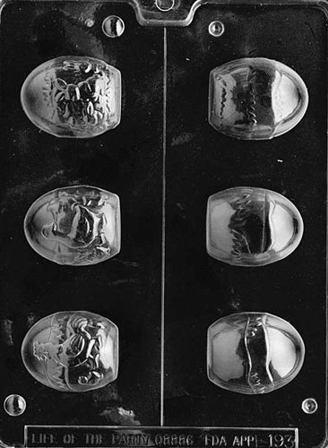 Assorted 3D Small Deco Egg Chocolate Mold - LPE193
