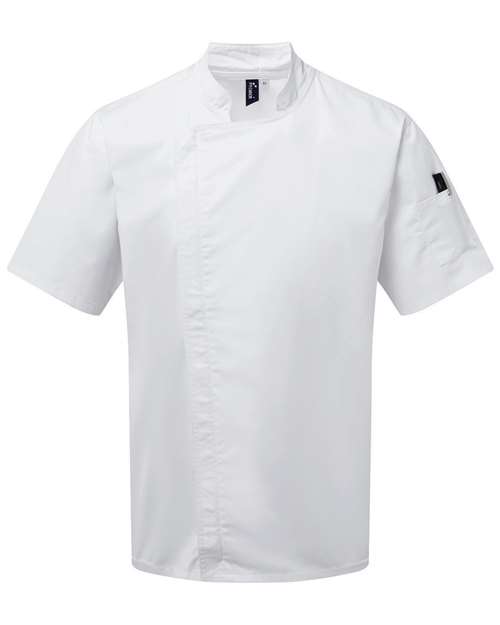 Unisex Zip-Close Short Sleeve Chef's Coat