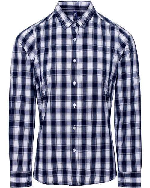 Women's Mulligan Check Cotton Dress Shirt